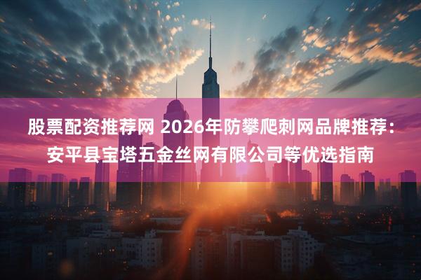 股票配资推荐网 2026年防攀爬刺网品牌推荐：安平县宝塔五金丝网有限公司等优选指南